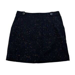 Outback Red Womens Above Knee A-Line Skirt Black Speckled Size 6 Lined